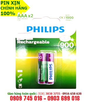 Philips R03B2A80/97; Pin sạc AAA Philips R03B2A80/97 - 800mAh - 1.2V chính hãng Philips